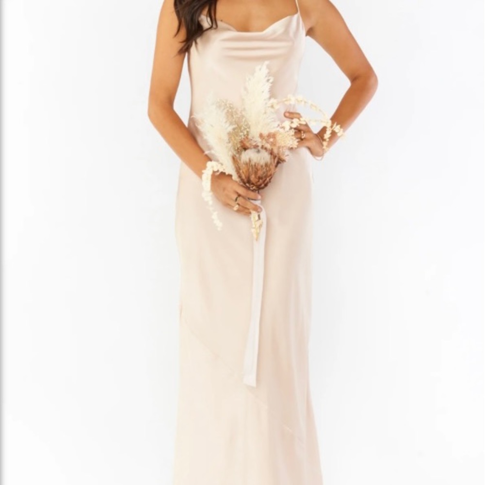 Show Me Your MuMu Champagne Maxi Slip Dress